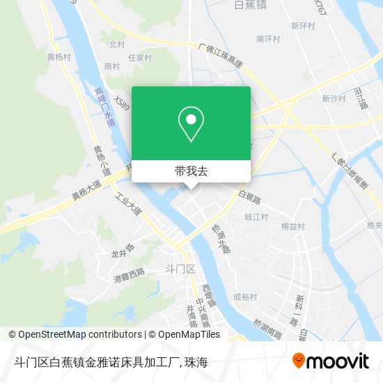 斗门区白蕉镇金雅诺床具加工厂地图