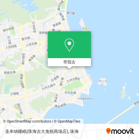 圣米纳睡眠(珠海吉大免税商场店)地图