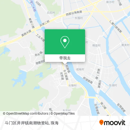斗门区井岸镇南潮物资站地图
