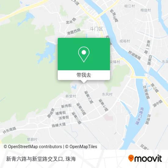 新青六路与新堂路交叉口地图