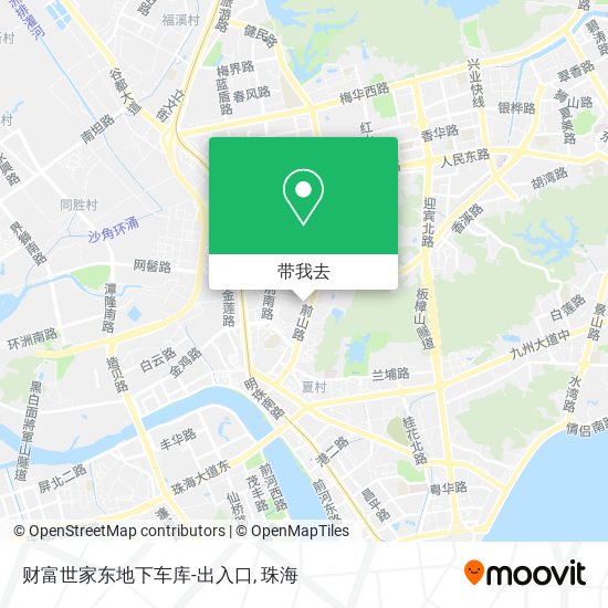 财富世家东地下车库-出入口地图