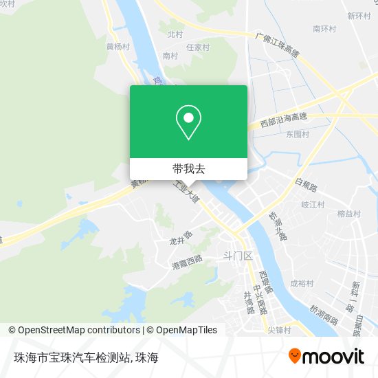 珠海市宝珠汽车检测站地图