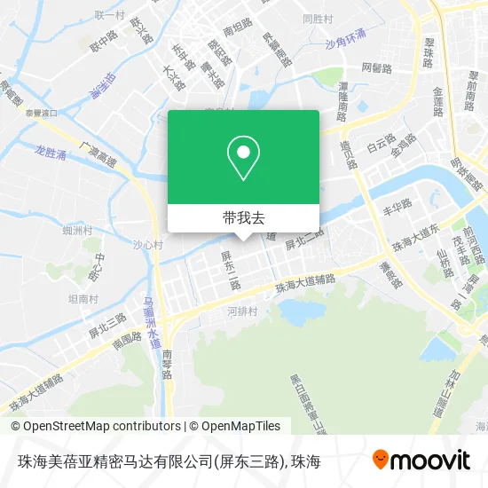 珠海美蓓亚精密马达有限公司(屏东三路)地图