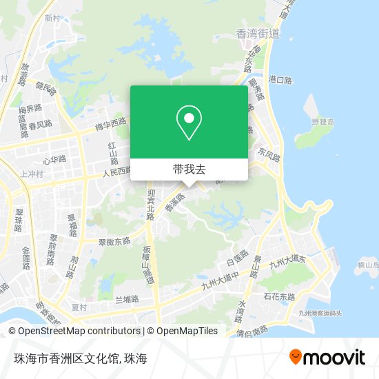 珠海市香洲区文化馆地图