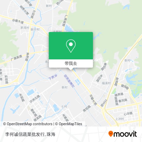 李何诚信蔬菜批发行地图