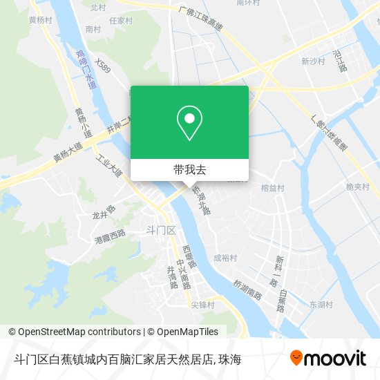 斗门区白蕉镇城内百脑汇家居天然居店地图