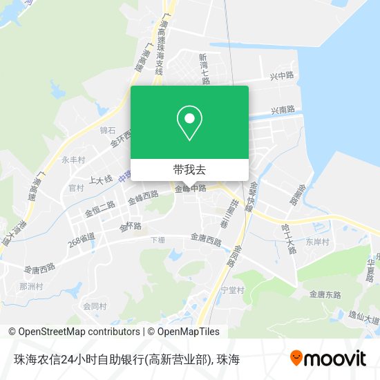 珠海农信24小时自助银行(高新营业部)地图