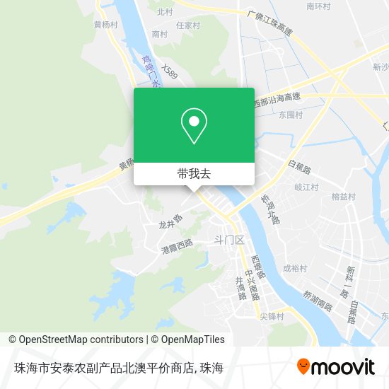 珠海市安泰农副产品北澳平价商店地图