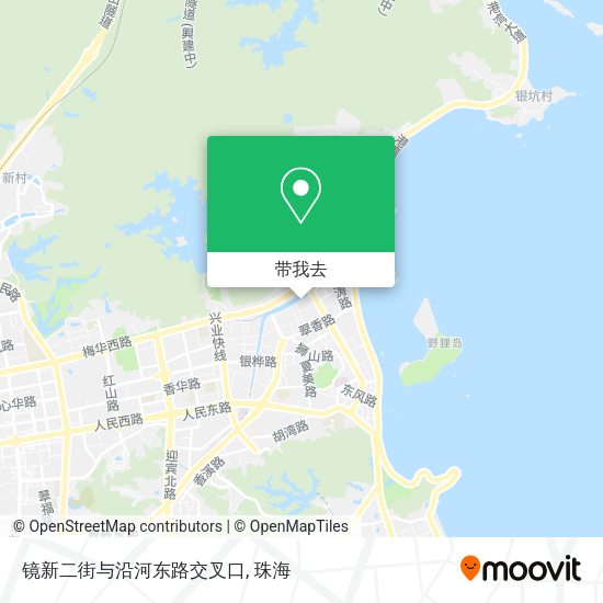 镜新二街与沿河东路交叉口地图
