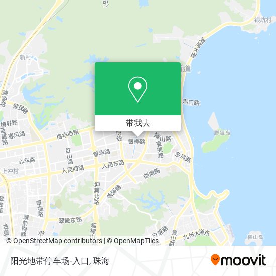 阳光地带停车场-入口地图