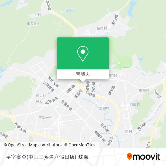 皇室宴会(中山三乡名座假日店)地图