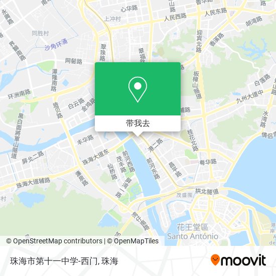 珠海市第十一中学-西门地图