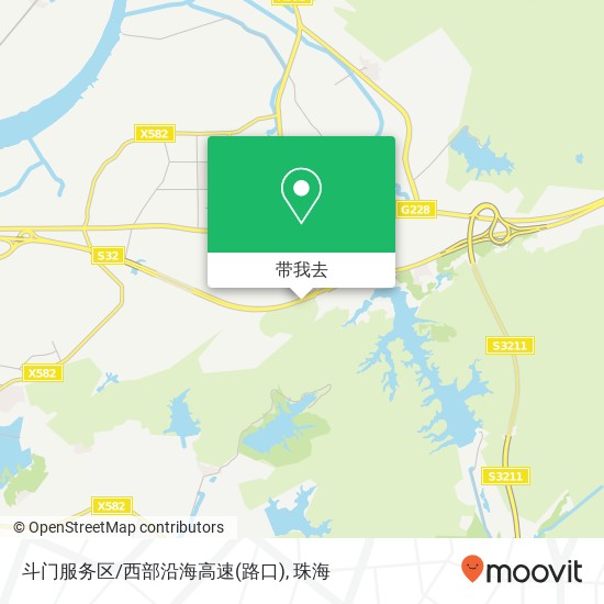 斗门服务区/西部沿海高速(路口)地图