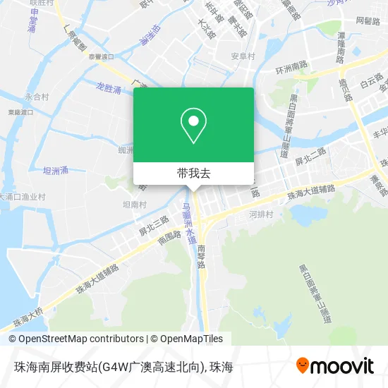 珠海南屏收费站(G4W广澳高速北向)地图