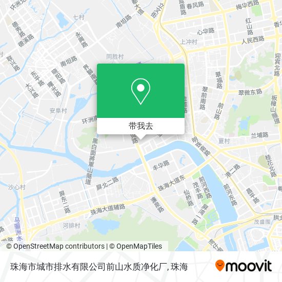 珠海市城市排水有限公司前山水质净化厂地图