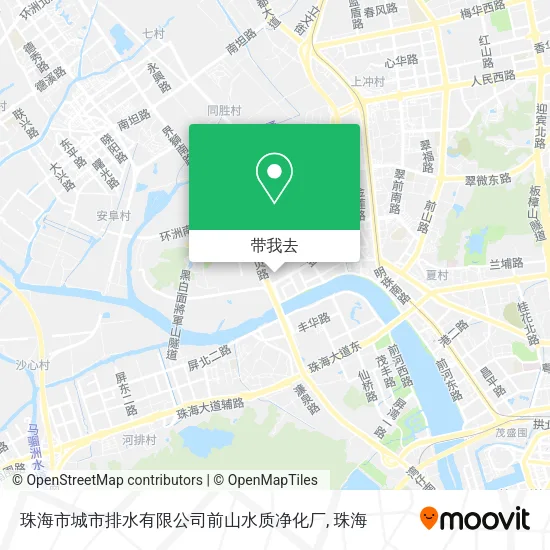 珠海市城市排水有限公司前山水质净化厂地图