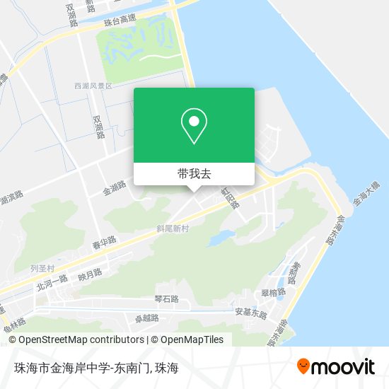 珠海市金海岸中学-东南门地图