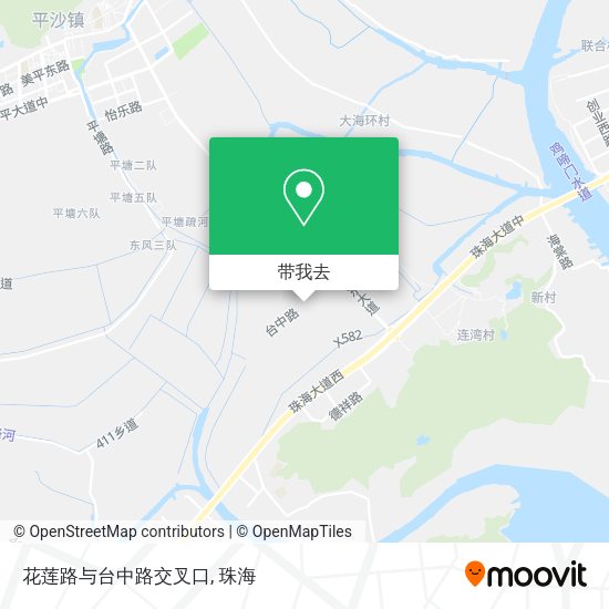 花莲路与台中路交叉口地图