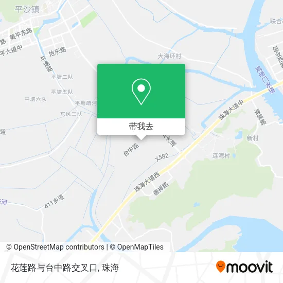花莲路与台中路交叉口地图