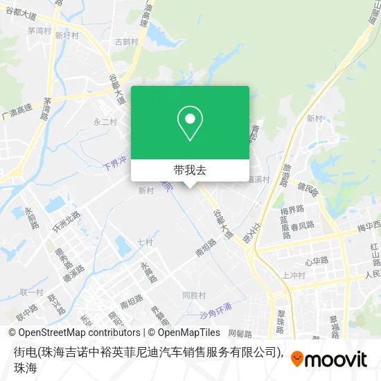 街电(珠海吉诺中裕英菲尼迪汽车销售服务有限公司)地图