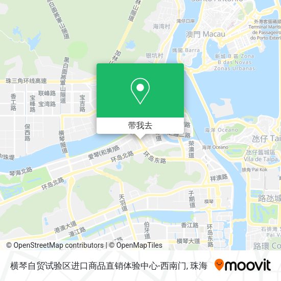 横琴自贸试验区进口商品直销体验中心-西南门地图