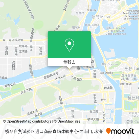 横琴自贸试验区进口商品直销体验中心-西南门地图