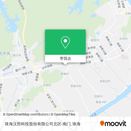 珠海汉胜科技股份有限公司北区-南门地图