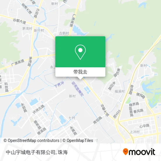 中山宇城电子有限公司地图