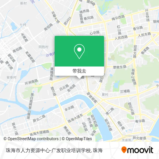 珠海市人力资源中心-广发职业培训学校地图