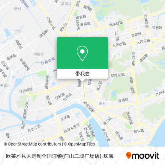 欧莱雅私人定制全国连锁(前山二城广场店)地图