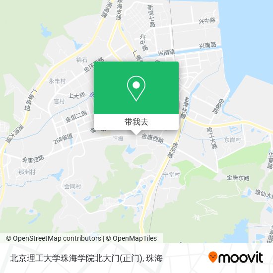 北京理工大学珠海学院北大门(正门)地图