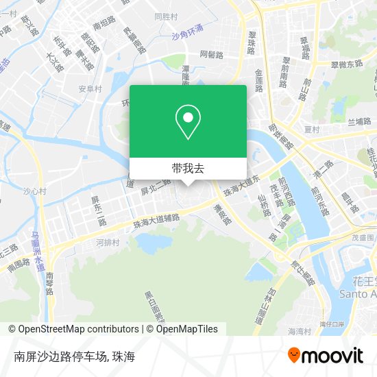 南屏沙边路停车场地图