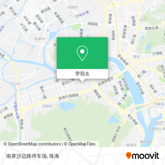 南屏沙边路停车场地图