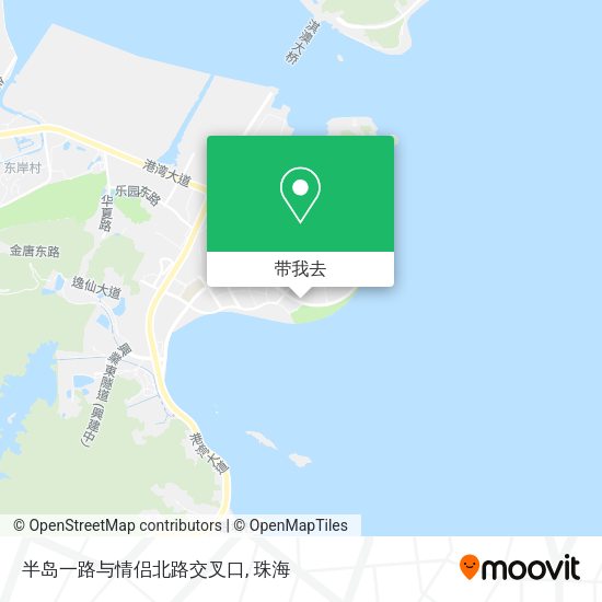半岛一路与情侣北路交叉口地图