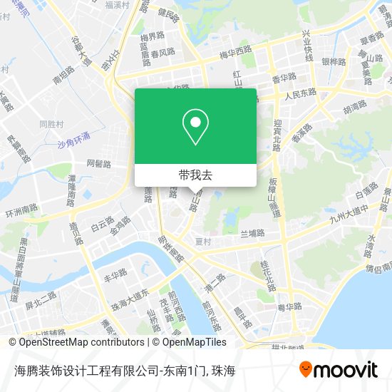 海腾装饰设计工程有限公司-东南1门地图