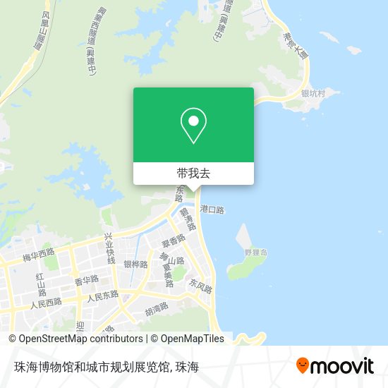珠海博物馆和城市规划展览馆地图