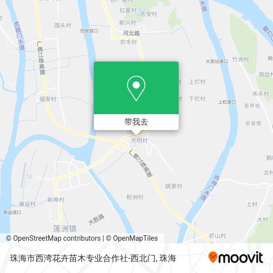 珠海市西湾花卉苗木专业合作社-西北门地图