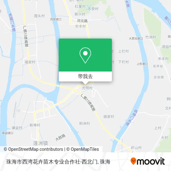 珠海市西湾花卉苗木专业合作社-西北门地图
