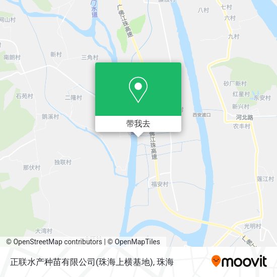 正联水产种苗有限公司(珠海上横基地)地图
