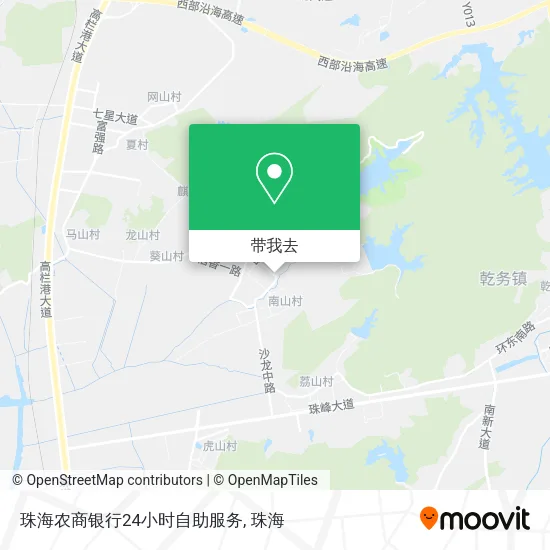 珠海农商银行24小时自助服务地图
