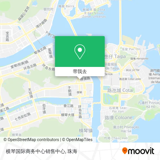 横琴国际商务中心销售中心地图