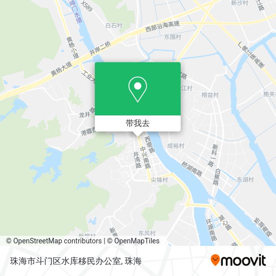 珠海市斗门区水库移民办公室地图
