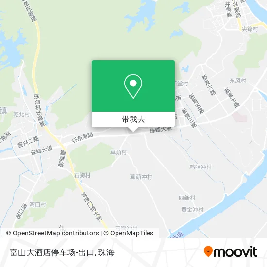 富山大酒店停车场-出口地图