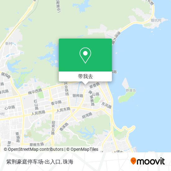 紫荆豪庭停车场-出入口地图