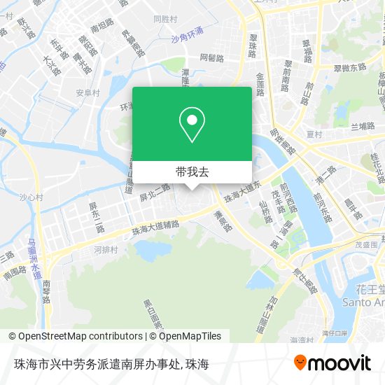 珠海市兴中劳务派遣南屏办事处地图