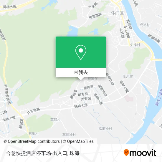 合意快捷酒店停车场-出入口地图