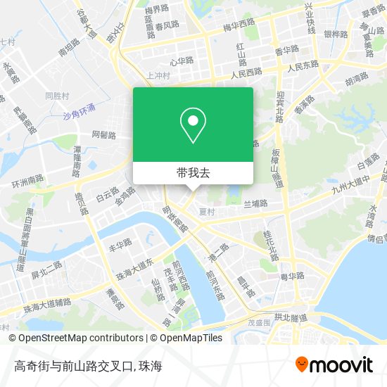 高奇街与前山路交叉口地图