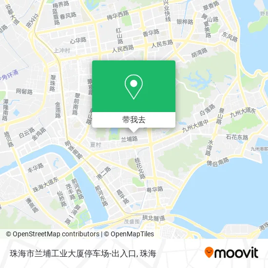 珠海市兰埔工业大厦停车场-出入口地图