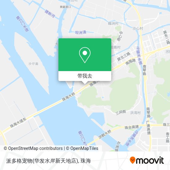 派多格宠物(华发水岸新天地店)地图