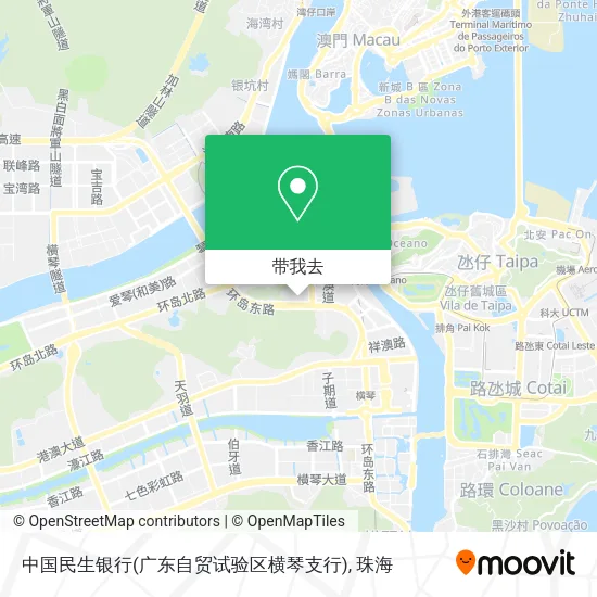 中国民生银行(广东自贸试验区横琴支行)地图